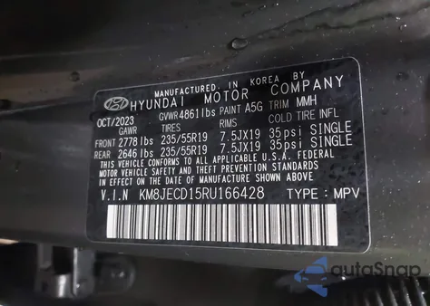 2024 Hyundai Tucson Hybrid Limited from USA, damaged, VIN KM8JECD15RU166428